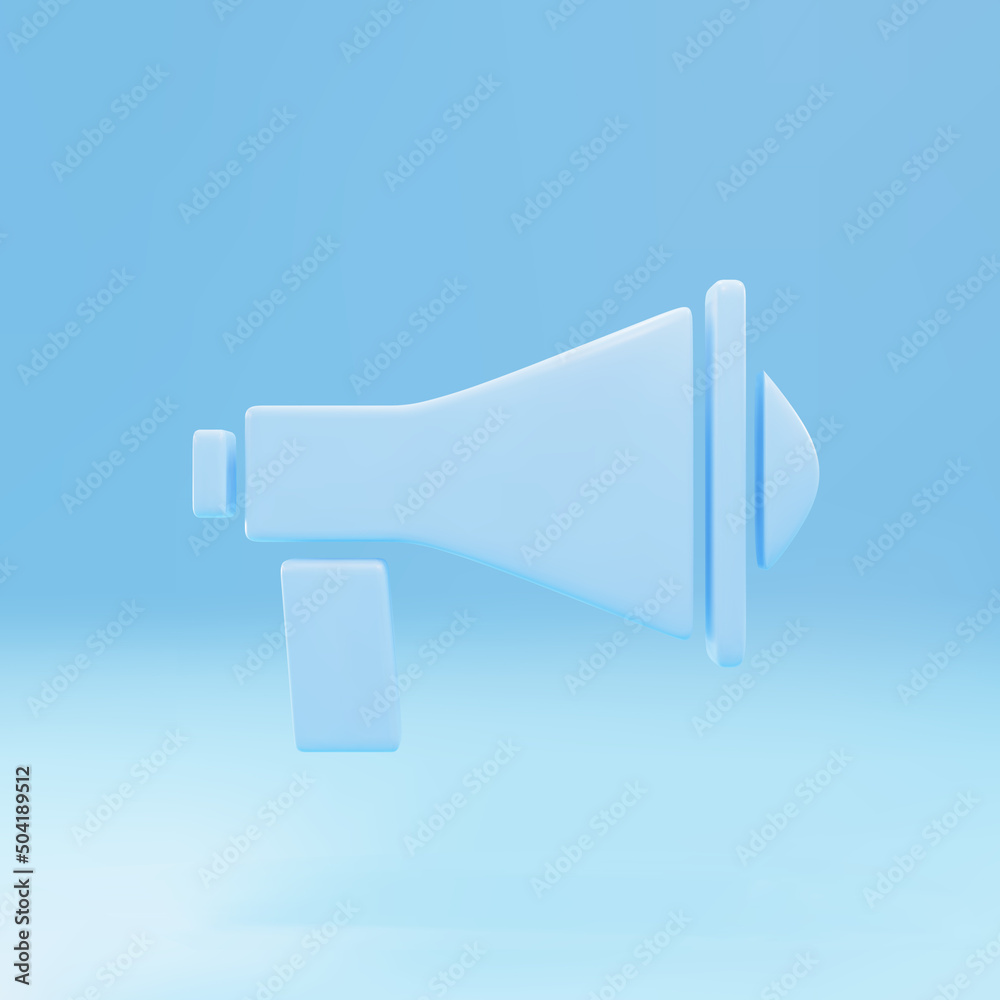 Blue Megaphone icon isolated on blue background. Speaker sign. Vector illustration. Blue Megaphone icon isolated on blue background. Speaker sign. Vector illustration.