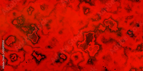 Red blood in the grunge splatter wall Abstract beautiful and colored background. red color from a drop on the surface of the watercolor. View from above.