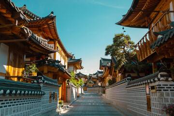 Fototapete Seoul Eunpyeong Hanok Dorf in Seoul  © Sanga