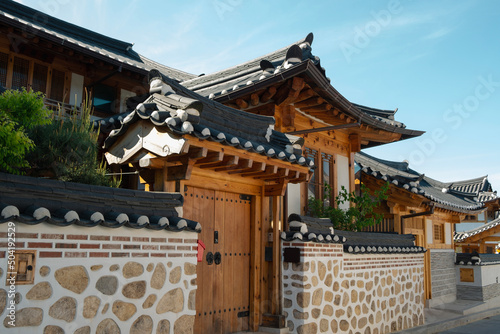 Obraz na płótnie Eunpyeong Hanok Village, Korean traditional house in Seoul, Korea w salonie