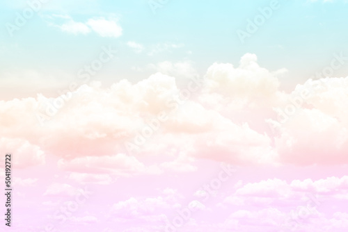 Cloud and sky with a pastel colored background and wallpaper  abstract sky background in sweet color.