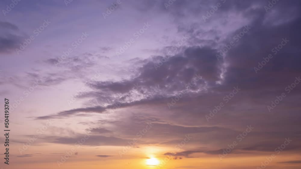 Time lapse of Majestic sunset or sunrise landscape Amazing light of nature cloudscape sky and Clouds moving away rolling 4k colorful dark sunset clouds Footage timelapse Epic cloudscape Nature view
