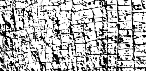 Grunge background black and white. Texture of chips, cracks, scratches, scuffs, dust, dirt. Dark monochrome surface. Old vintage vector pattern