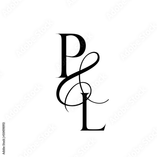 lp, pl, monogram logo. Calligraphic signature icon. Wedding Logo Monogram. modern monogram symbol. Couples logo for wedding