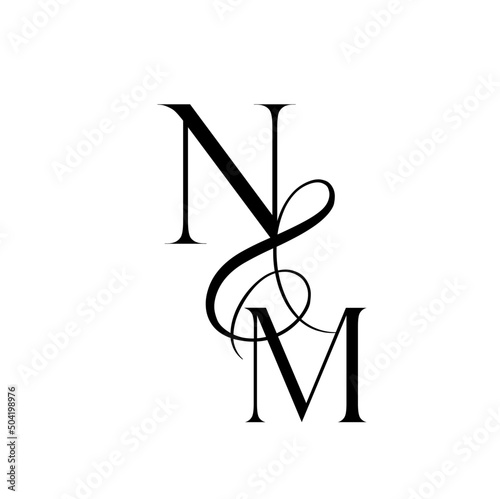 mn, nm, monogram logo. Calligraphic signature icon. Wedding Logo Monogram. modern monogram symbol. Couples logo for wedding