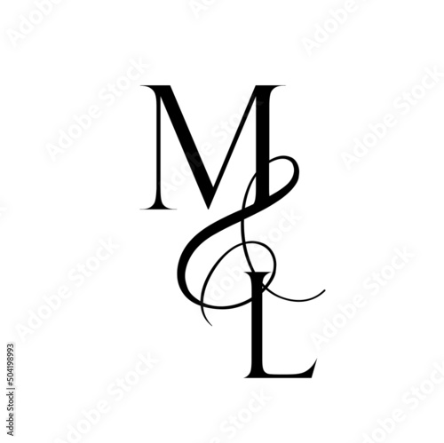 lm, ml, monogram logo. Calligraphic signature icon. Wedding Logo Monogram. modern monogram symbol. Couples logo for wedding