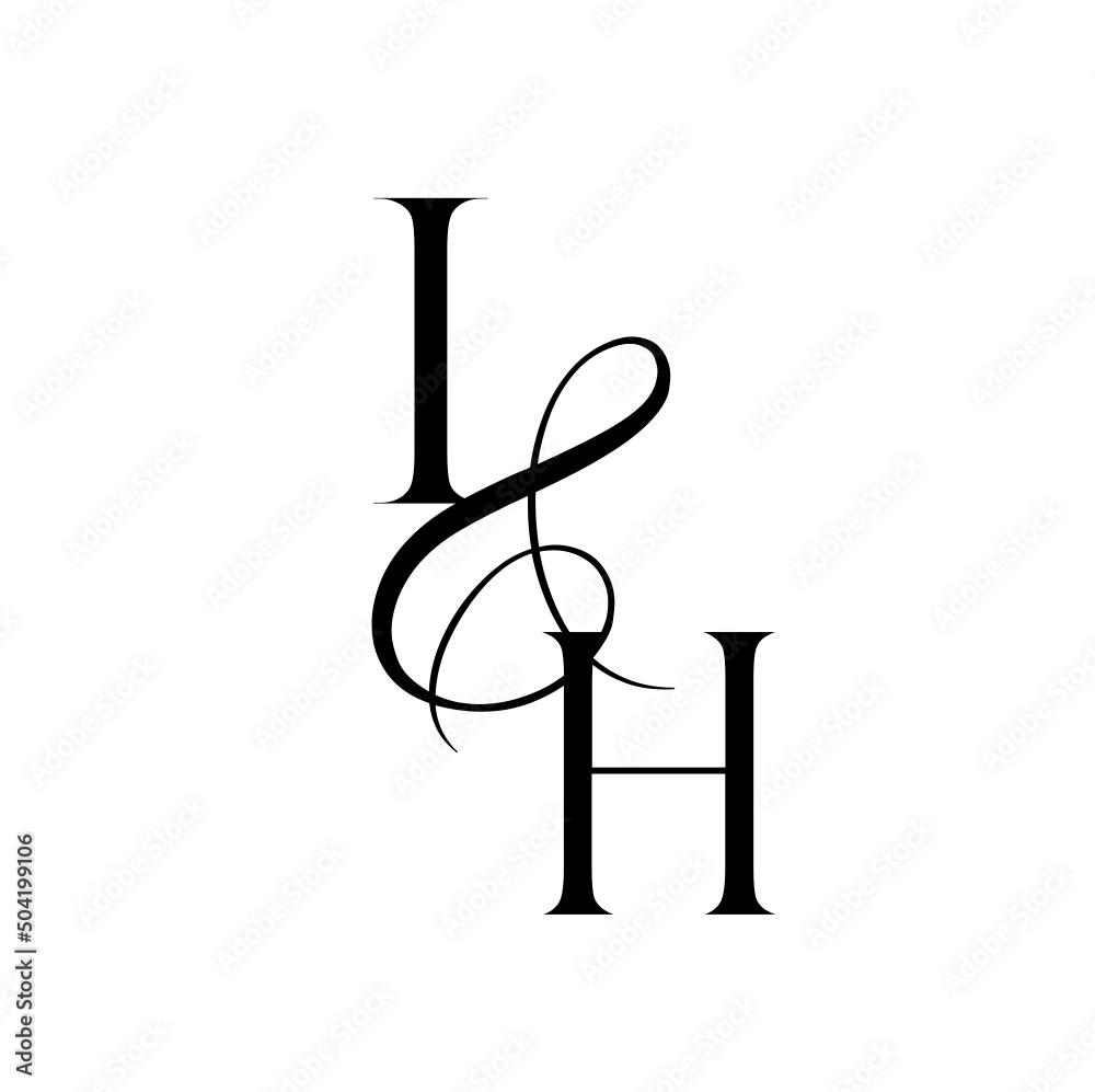 hi, ih, monogram logo. Calligraphic signature icon. Wedding Logo Monogram. modern monogram symbol. Couples logo for wedding hi, ih, monogram logo. Calligraphic signature icon. Wedding Logo Monogram. modern monogram symbol. Couples logo for wedding