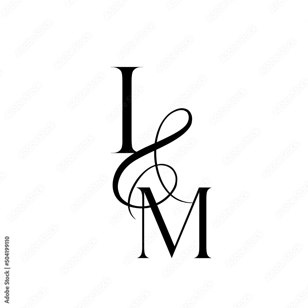 mi, im, monogram logo. Calligraphic signature icon. Wedding Logo Monogram. modern monogram symbol. Couples logo for wedding