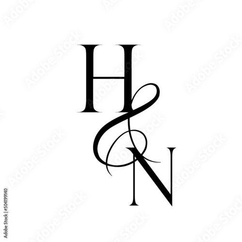 nh, hv, monogram logo. Calligraphic signature icon. Wedding Logo Monogram. modern monogram symbol. Couples logo for wedding