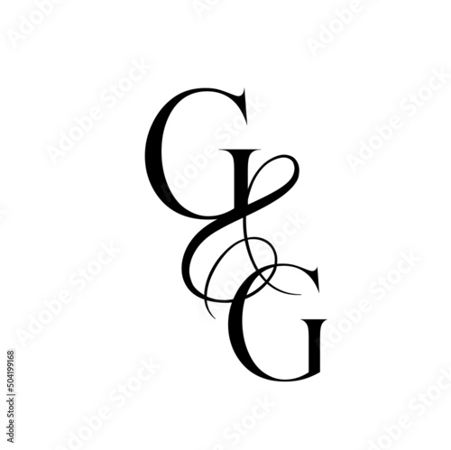 gg, gg, monogram logo. Calligraphic signature icon. Wedding Logo Monogram. modern monogram symbol. Couples logo for wedding