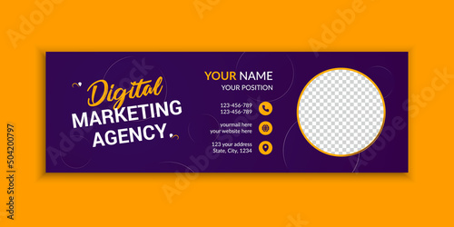 Creative email signature and email footer template