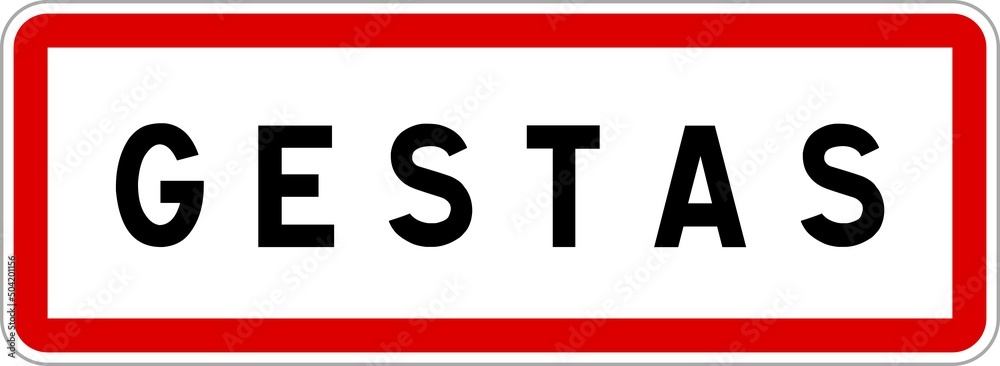 Panneau entrée ville agglomération Gestas / Town entrance sign Gestas Panneau entrée ville agglomération Gestas / Town entrance sign Gestas