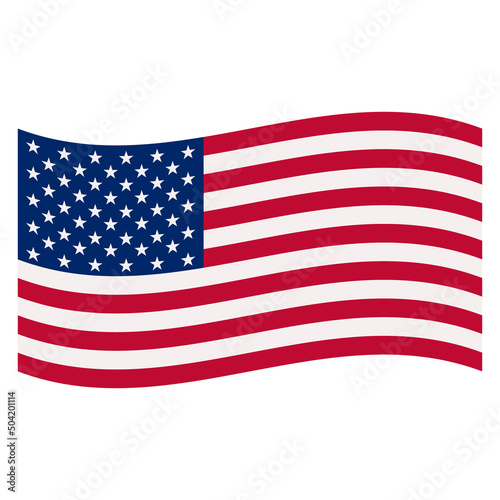 America Patriotic Design. 4th of July Patriotic Symbols Flag. Independence day symbol with text. Vector illustration