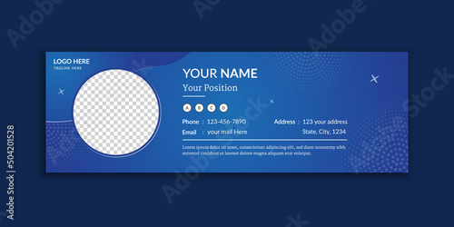 Professional email signature and email footer template design