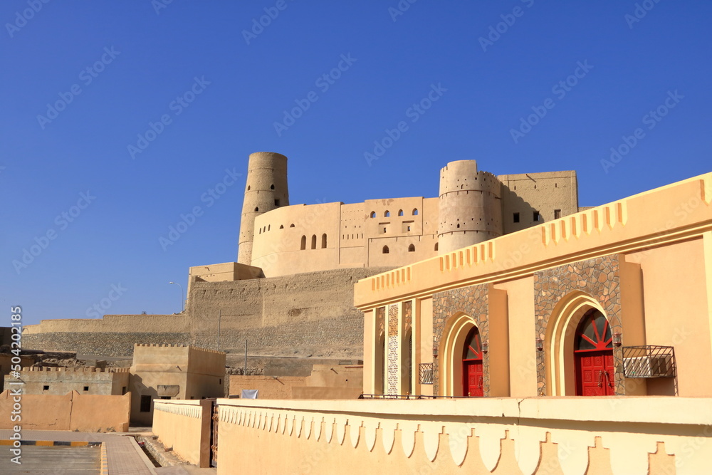 March 16 2022 - Bahla, Oman: The Bahla fort is believed to have been built between the 12th and 15th century by the Banu Nebhan built with bricks made of mud and straw
