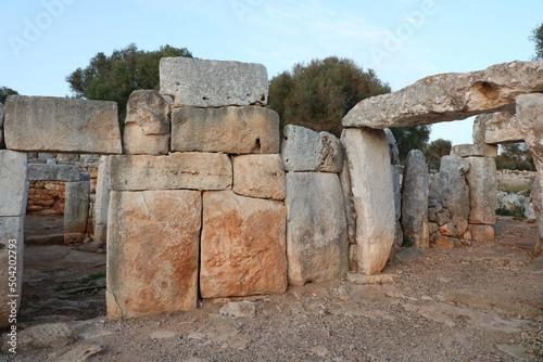 Poblado talayótico de Torre den Galmes, el yacimiento prehistórico más grande de la isla de Menorca (Islas Baleares, España) photo