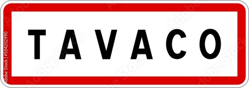 Panneau entrée ville agglomération Tavaco / Town entrance sign Tavaco