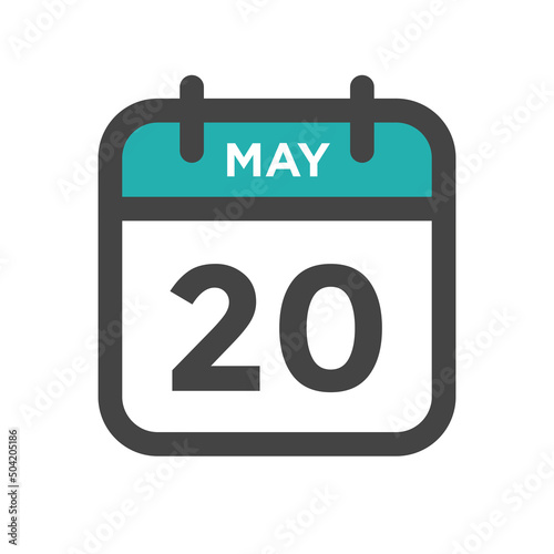 May 20 Calendar Day or Calender Date for Deadline, Appointment photo