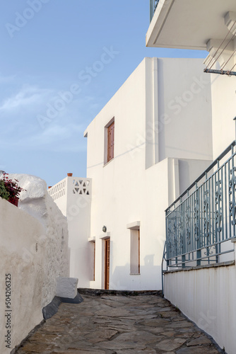 Fototapeta Naklejka Na Ścianę i Meble -  The streets of the town of Chora (Northern Sporades, Skyros island, Greece).