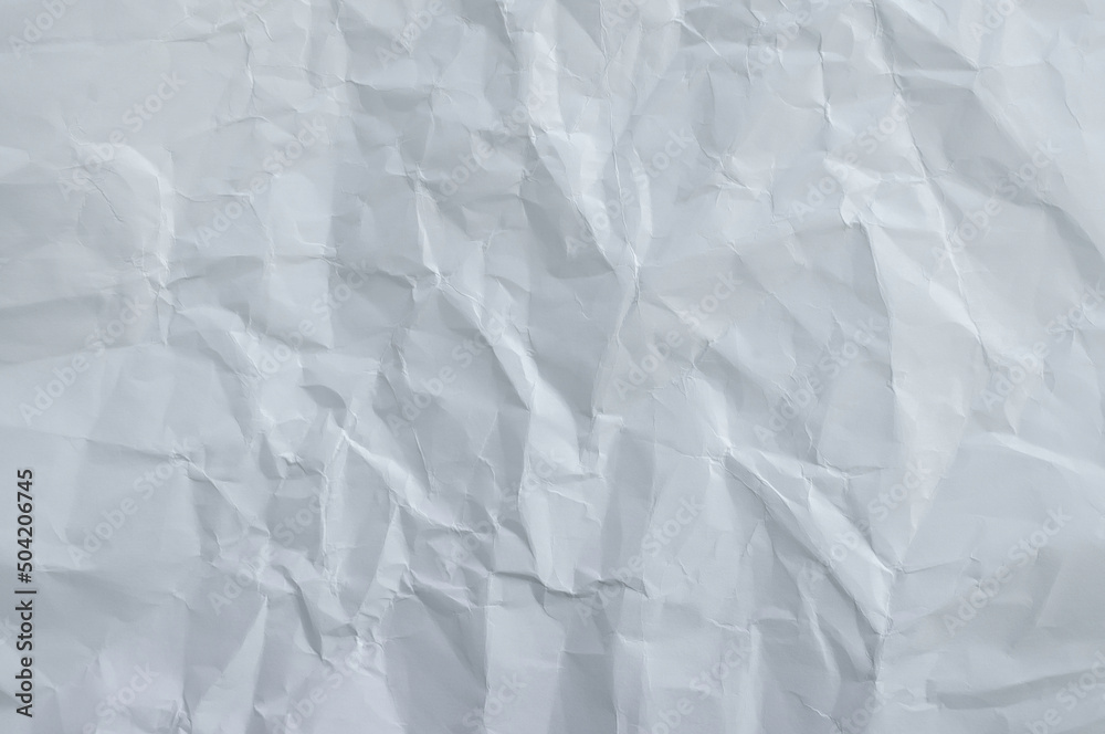 Сrumpled white paper texture background