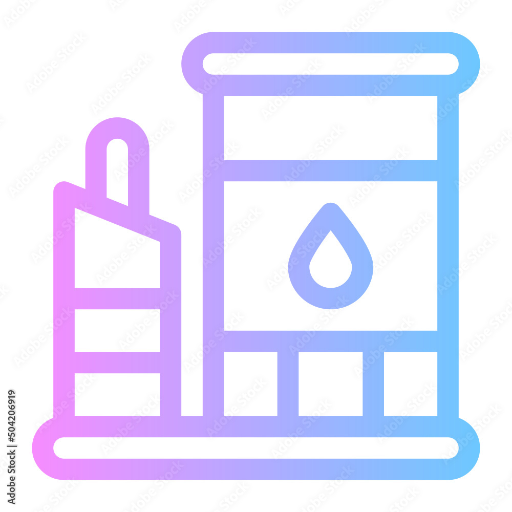 oil refinery gradient icon oil refinery gradient icon