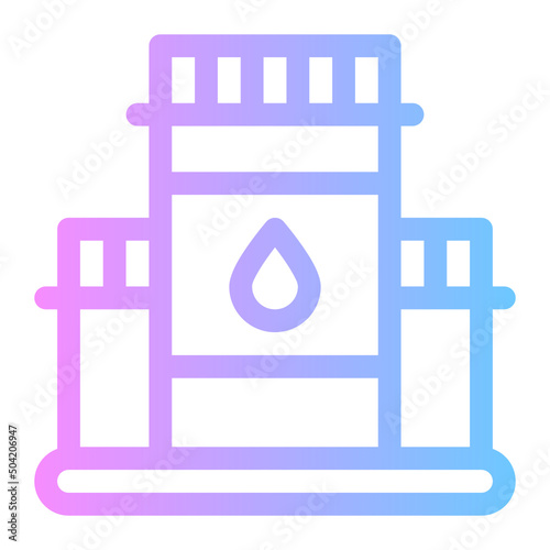 oil refinery gradient icon