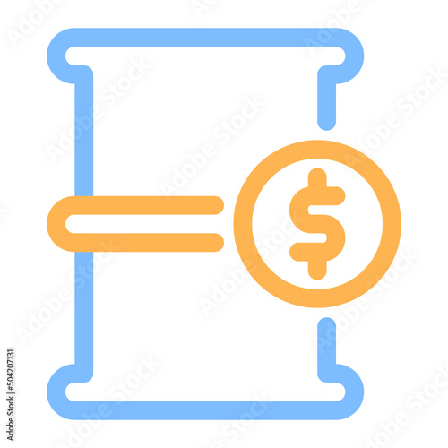 oil price colored line icon
