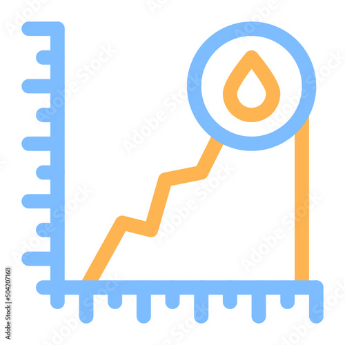 oil price colored line icon