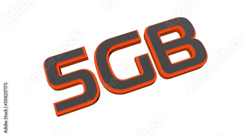 5 GB. Drives and memory. Computers and technologies. 3d rendering