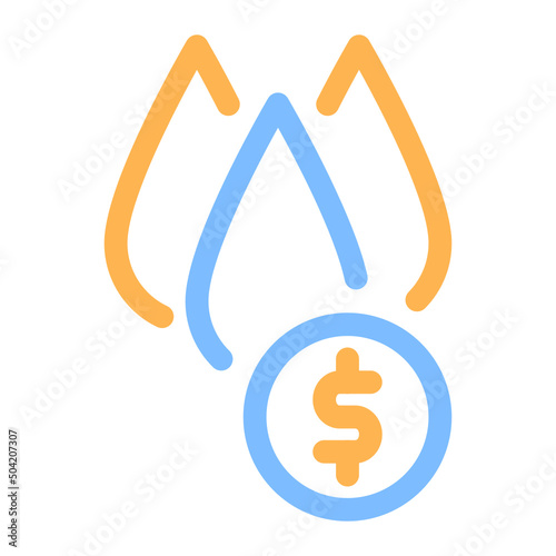 oil price colored line icon