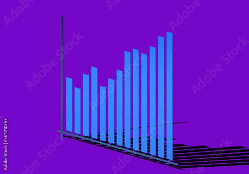 Financial market graph. Gra...