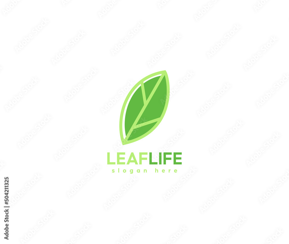 Leaf Life design illustration logo shape stock illustration Leaf Life design illustration logo shape stock illustration