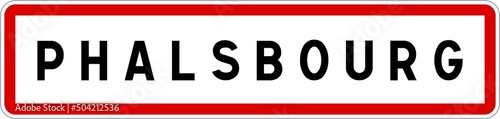 Panneau entrée ville agglomération Phalsbourg / Town entrance sign Phalsbourg