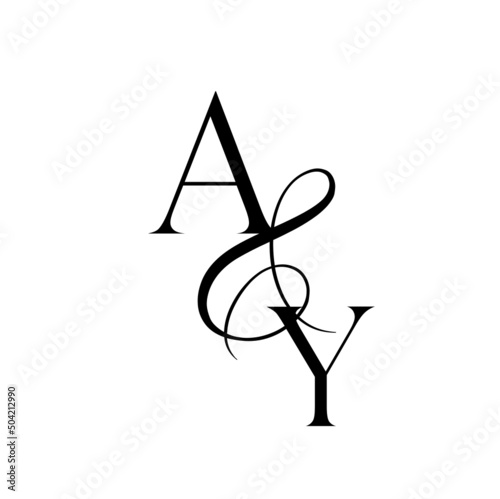 ya, ay, monogram logo. Calligraphic signature icon. Wedding Logo Monogram. modern monogram symbol. Couples logo for wedding