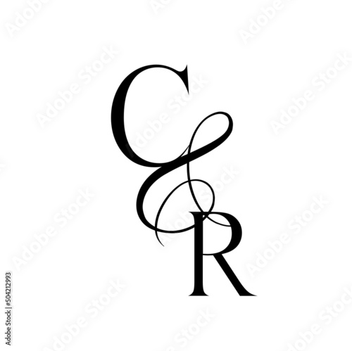 rc, cr, monogram logo. Calligraphic signature icon. Wedding Logo Monogram. modern monogram symbol. Couples logo for wedding