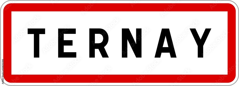 Panneau entrée ville agglomération Ternay / Town entrance sign Ternay Panneau entrée ville agglomération Ternay / Town entrance sign Ternay