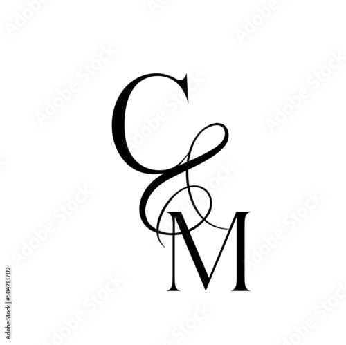 mc, cm, monogram logo. Calligraphic signature icon. Wedding Logo Monogram. modern monogram symbol. Couples logo for wedding