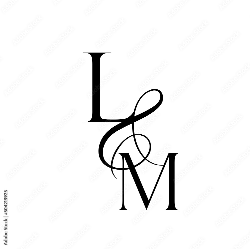 ml, lm, monogram logo. Calligraphic signature icon. Wedding Logo Monogram. modern monogram symbol. Couples logo for wedding