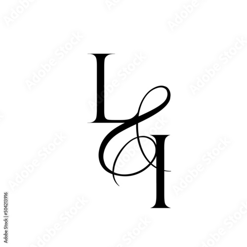 il, li, monogram logo. Calligraphic signature icon. Wedding Logo Monogram. modern monogram symbol. Couples logo for wedding