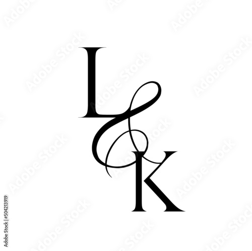 kl, lk, monogram logo. Calligraphic signature icon. Wedding Logo Monogram. modern monogram symbol. Couples logo for wedding
