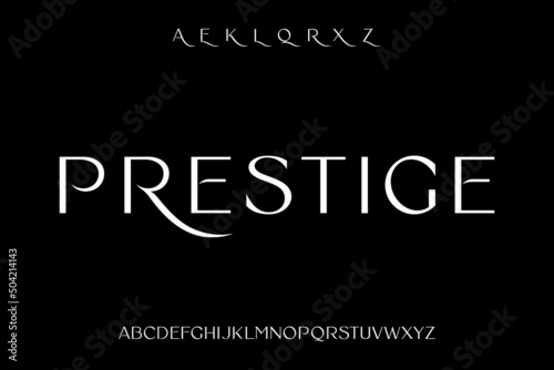 Elegant luxury display font vector with alternates