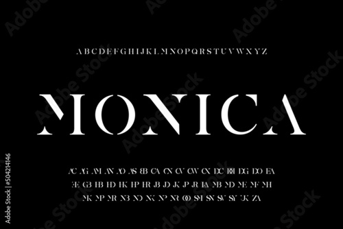 Abstract elegant luxury typeface design vector with ligatures photo