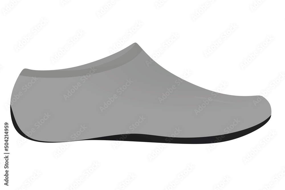 Grey swim sock. vector illustration Grey swim sock. vector illustration