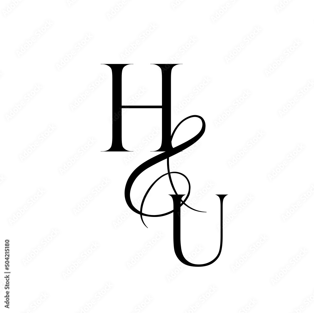 uh, hu, monogram logo. Calligraphic signature icon. Wedding Logo Monogram. modern monogram symbol. Couples logo for wedding uh, hu, monogram logo. Calligraphic signature icon. Wedding Logo Monogram. modern monogram symbol. Couples logo for wedding