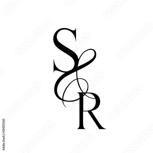 rs, sr, monogram logo. Calligraphic signature icon. Wedding Logo Monogram. modern monogram symbol. Couples logo for wedding