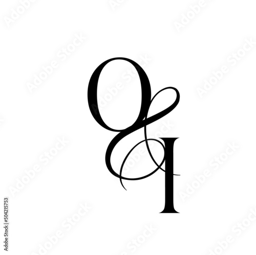 io, oi, monogram logo. Calligraphic signature icon. Wedding Logo Monogram. modern monogram symbol. Couples logo for wedding