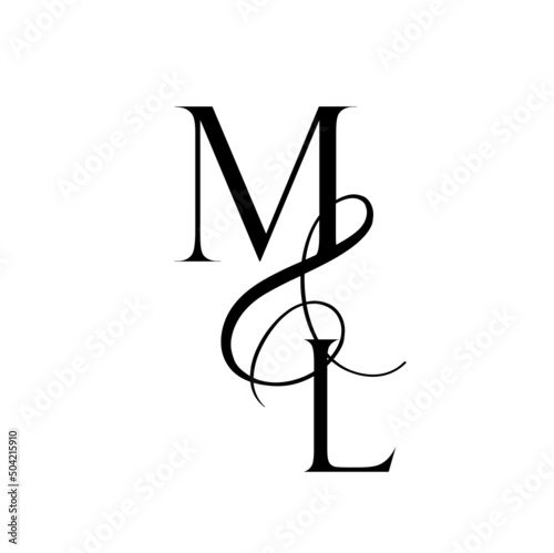 lm, ml, monogram logo. Calligraphic signature icon. Wedding Logo Monogram. modern monogram symbol. Couples logo for wedding