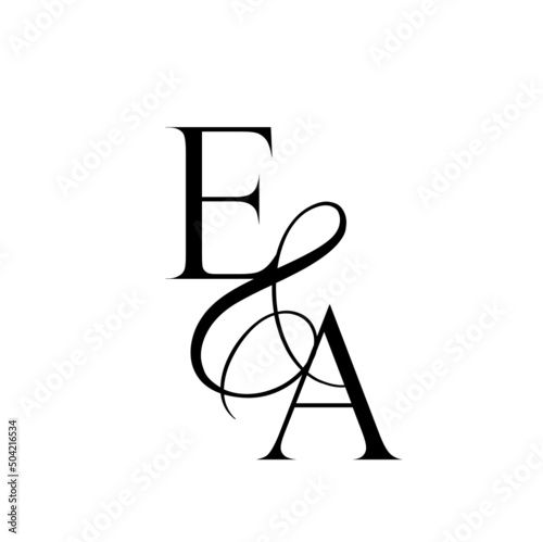 ae, ea, monogram logo. Calligraphic signature icon. Wedding Logo Monogram. modern monogram symbol. Couples logo for wedding