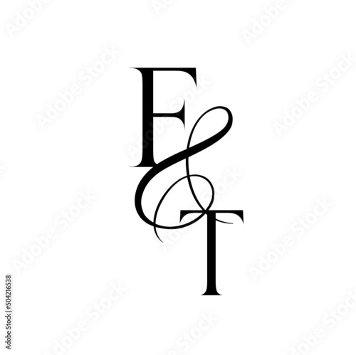 tf, ft, monogram logo. Calligraphic signature icon. Wedding Logo Monogram. modern monogram symbol. Couples logo for wedding