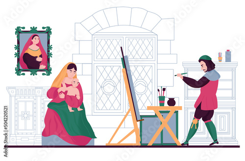 Renaissance Style Artist Composition